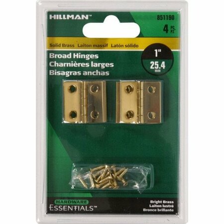 HILLMAN 1 SOLID BRASS BROAD HINGE 851190